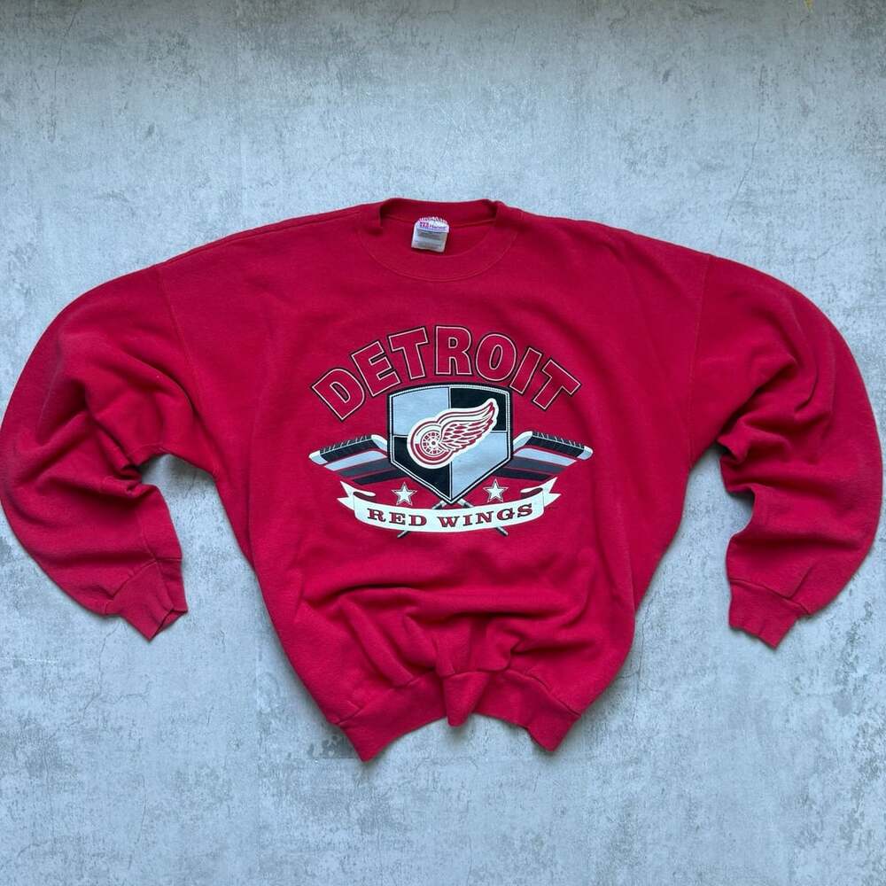 Vintage Hanes Detroit Red Wings Crewneck Red